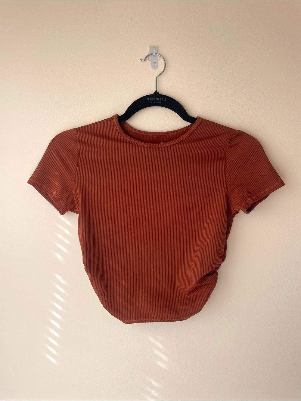 Hollister Rust Ribbed Short-Sleeve Tee
